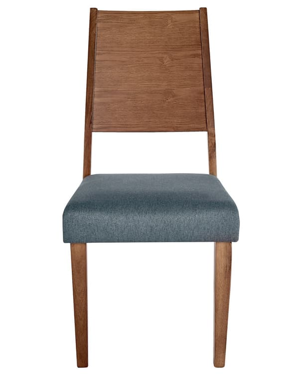 Sett med 2 Spisestuestoler Mørkt Tre Gummitre Setepute Aksent Spisesete Moderne Tradisjonell Design