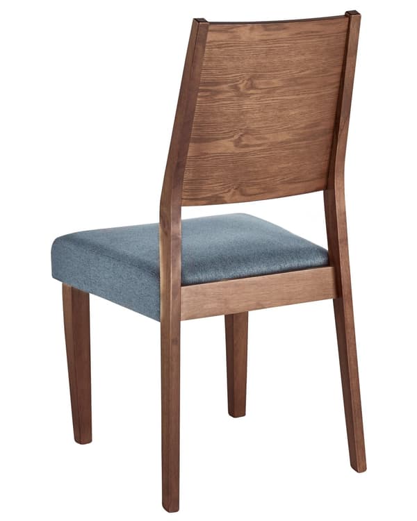 Sett med 2 Spisestuestoler Mørkt Tre Gummitre Setepute Aksent Spisesete Moderne Tradisjonell Design