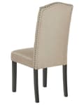 Miniatyrbilde 10 av 11: Sett med 2 Spisestoler Beige Fløyelstoff Moderne Retro Design Svarte Treben