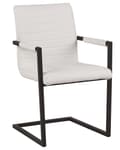 Miniatyrbilde 5 av 9: Stoler 2 stk hvit kunstskinn moderne design