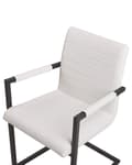 Miniatyrbilde 7 av 9: Stoler 2 stk hvit kunstskinn moderne design