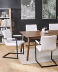 Miniatyrbilde 2 av 9: Stoler 2 stk hvit kunstskinn moderne design