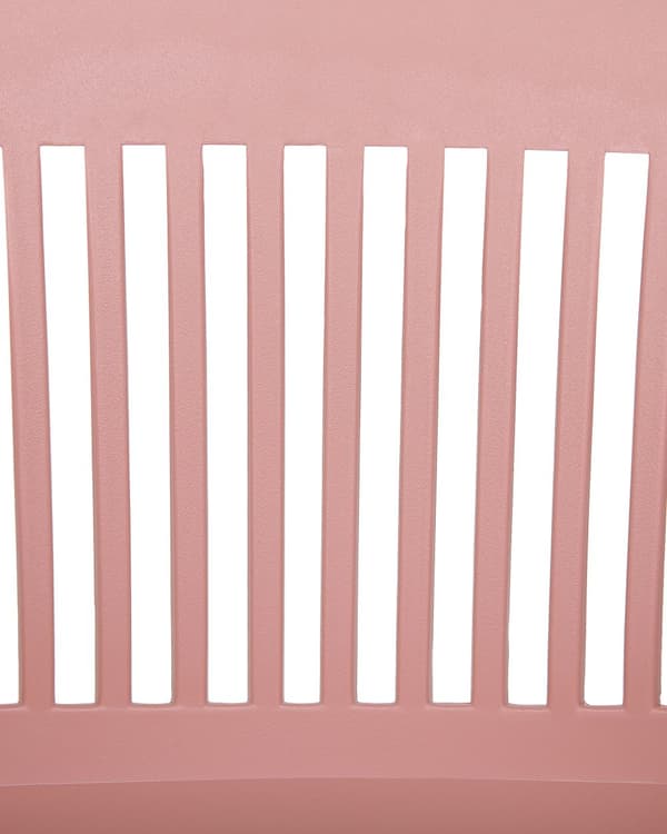 Sett med 2 Spisestoler Rosa Syntetisk Materiale Metallben Ryggstøtte Stue Moderne stil
