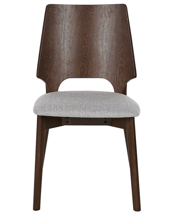 Tuoli tumma puu harmaa 47 x 88 x 46 cm puu polyesteri 2 kpl jalkatapit retro perinteinen