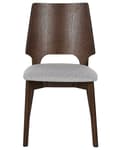 Pikkukuva 5 / 10: Tuoli tumma puu harmaa 47 x 88 x 46 cm puu polyesteri 2 kpl jalkatapit retro perinteinen
