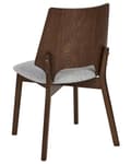 Pikkukuva 7 / 10: Tuoli tumma puu harmaa 47 x 88 x 46 cm puu polyesteri 2 kpl jalkatapit retro perinteinen
