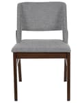 Pikkukuva 5 / 9: Tuoli tumma puu harmaa 51 x 80 x 49 cm polyesteri kumipuu MDF 2 kpl jalkatapit retro