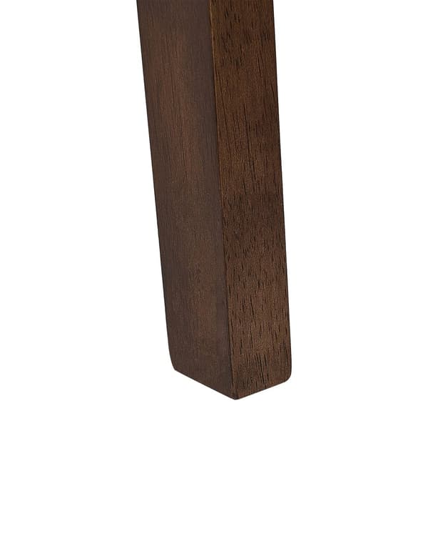 Tuoli tumma puu harmaa 51 x 80 x 49 cm polyesteri kumipuu MDF 2 kpl jalkatapit retro
