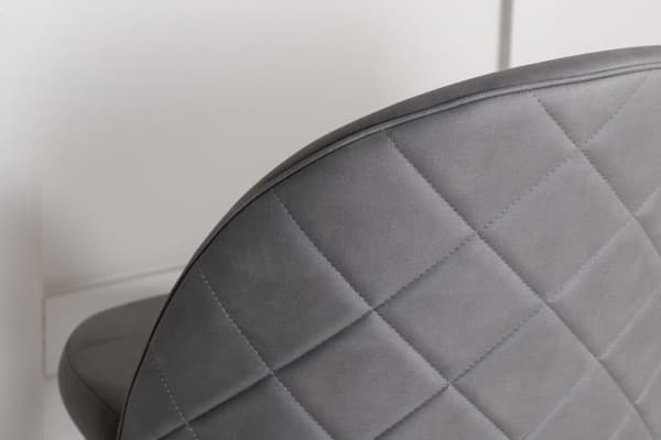 2 x Velvet matstol velour grå.
