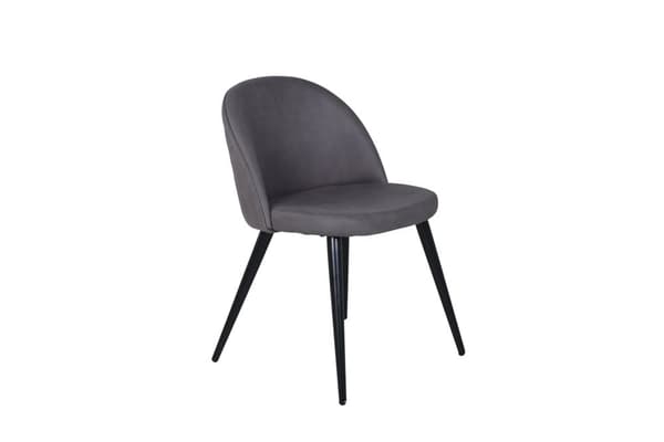 2 x Velvet matstol velour grå.