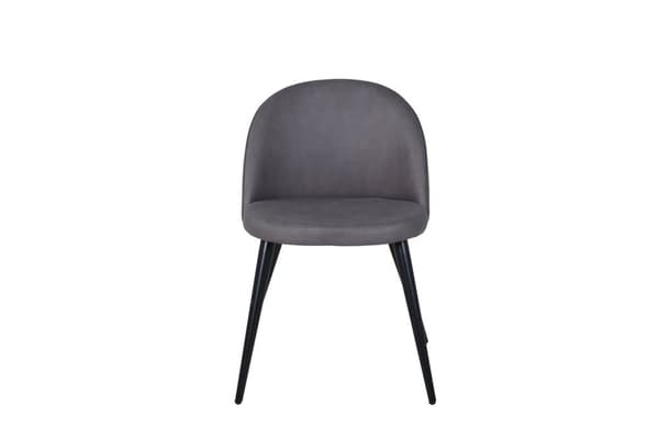 2 x  Velvet spisestuestol velour grå.