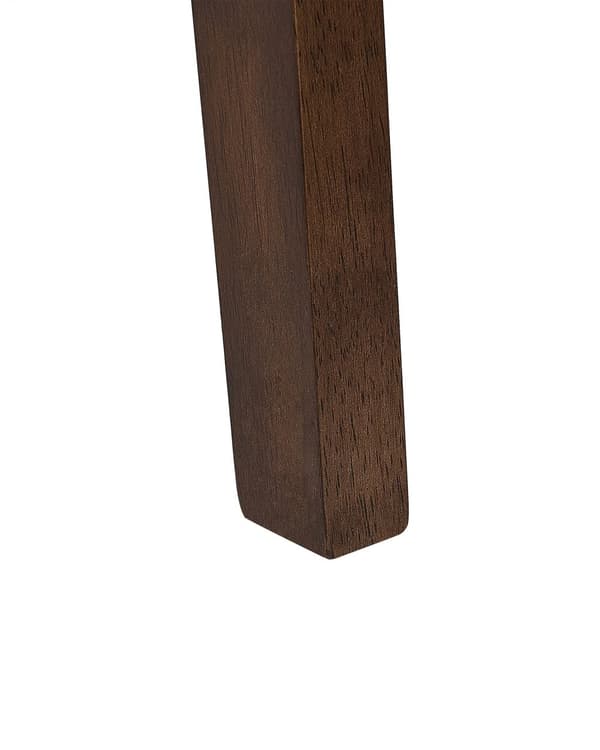 Set med 2 Matstolar Mörkt trä och Grå Polyestertyg Gummiträben Retro Traditionell stil