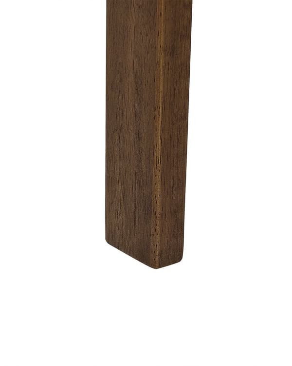 Set med 2 Matstolar Mörkt trä och Grå Polyestertyg Gummiträben Retro Traditionell stil