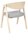 Miniatyrbilde 9 av 11: Sett med 2 spisestoler Grå Lyst tre Polyester Kryssfiner Gummitre Med armlener Retro Tradisjonell stil Spisestue Kjøkken