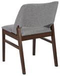 Miniatyrbilde 6 av 9: Sett med 2 spisestoler Grå Mørkt tre Stoff Polyester Gummitre Retro Tradisjonell stil Spisestue Kjøkken