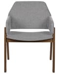 Miniatyrbilde 5 av 9: Sett med 2 spisestoler Grå Mørkt tre Polyester Gummitre Retro Tradisjonell stil Spisestue Kjøkken