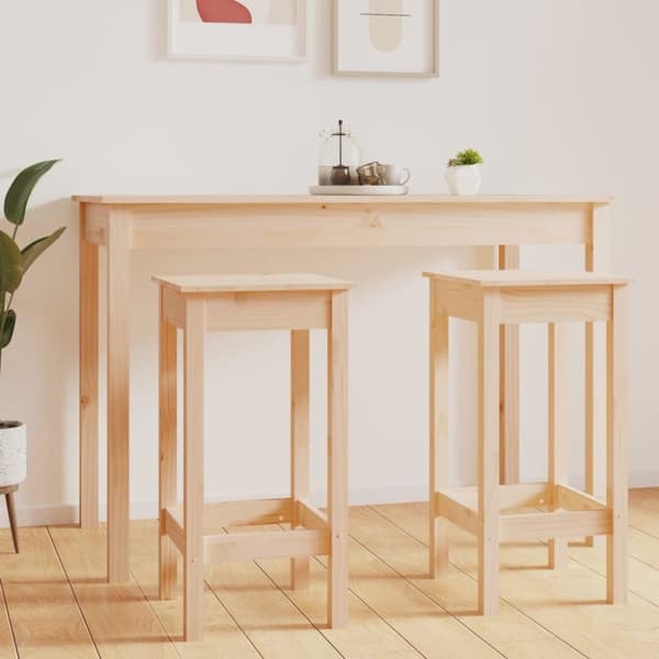 vidaXL Baarituolit 2 kpl 40x40x78 cm täysi mänty