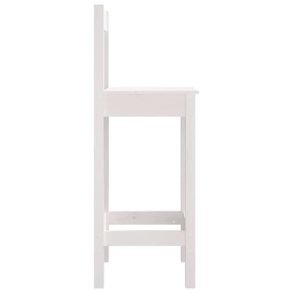 vidaXL barstole 2 stk. 40x41,5x112 cm massivt fyrretræ hvid