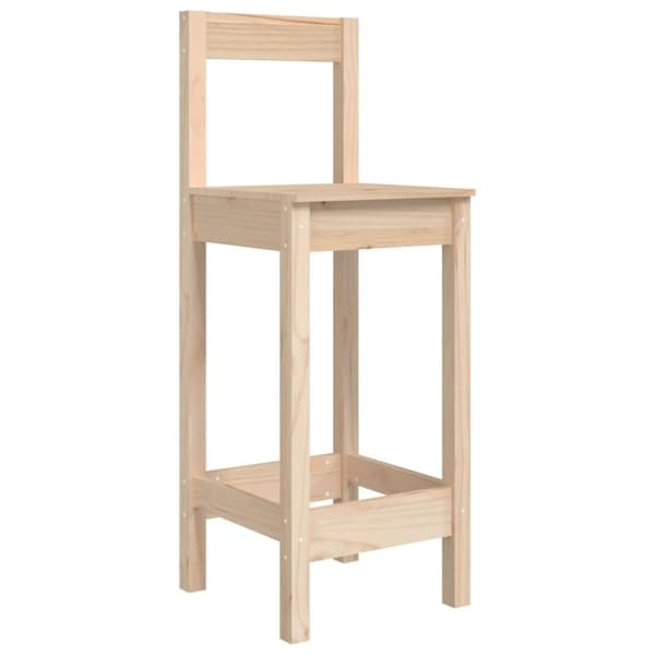 vidaXL barstole 2 stk. 40x41,5x112 cm massivt fyrretræ