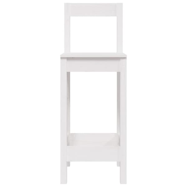 vidaXL Barstoler 2 stk hvit 40x41,5x112 cm heltre furu