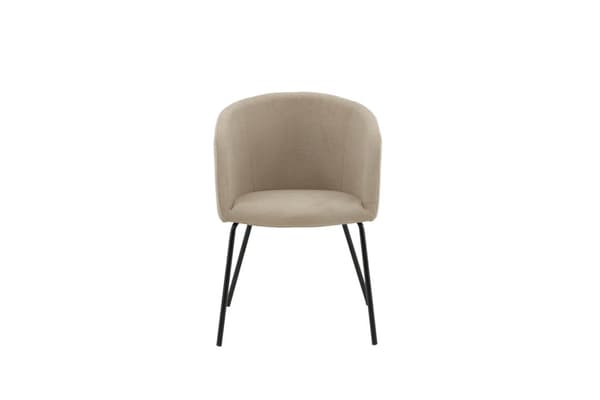 Berit spisestuestol med armlæn beige.