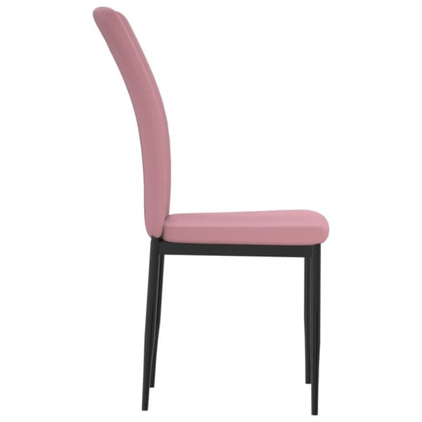 vidaXL Matstolar 4 st rosa sammet