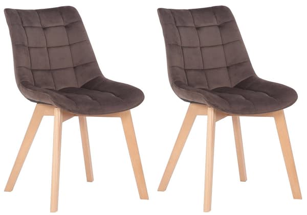 CLP 2 stk. spisebordsstole Passaic Velvet