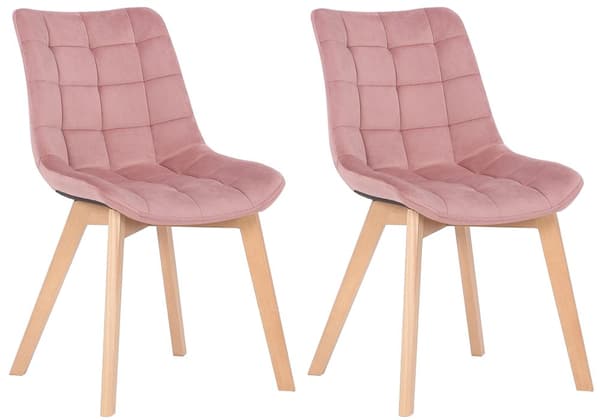 CLP 2 stk. spisebordsstole Passaic Velvet