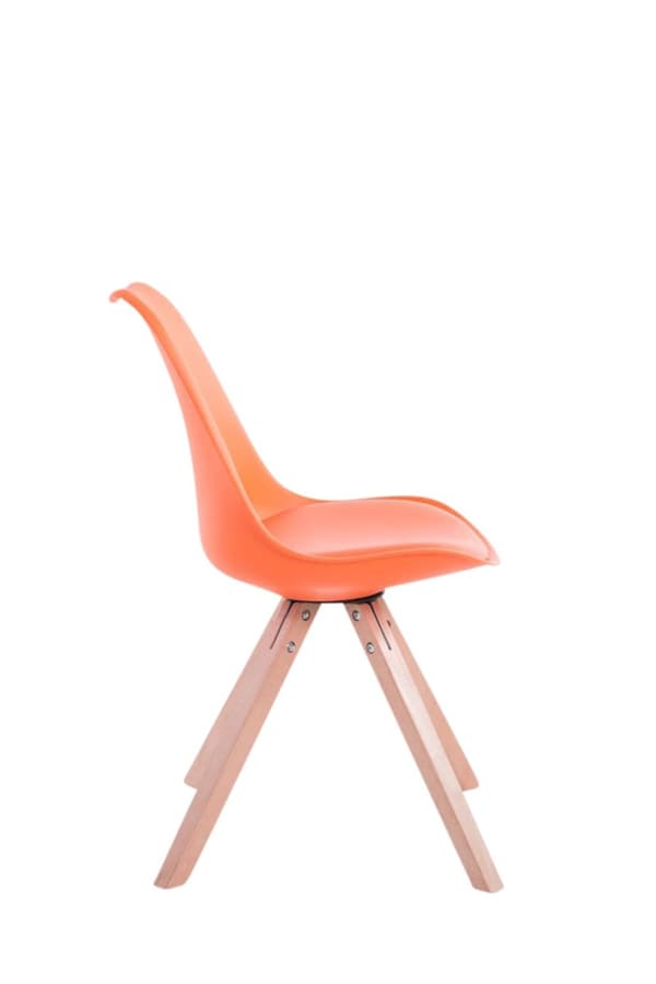 CLP Uppsättning av 4 stolar Toulouse Imitation Leather Square