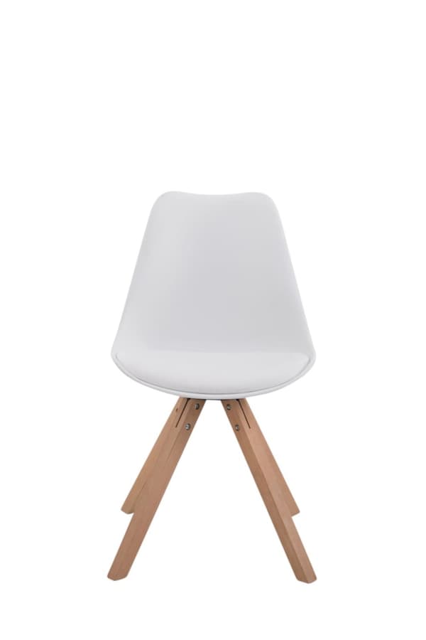 CLP Uppsättning av 4 stolar Toulouse Imitation Leather Square