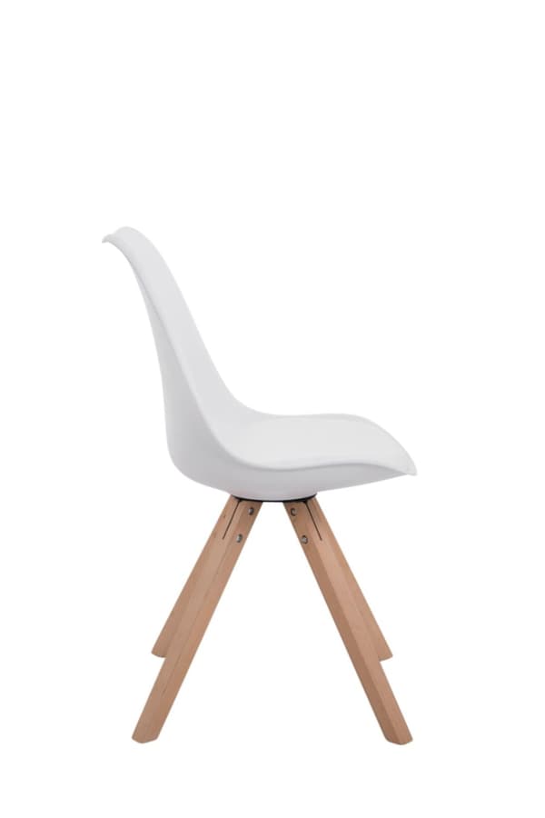 CLP Uppsättning av 4 stolar Toulouse Imitation Leather Square