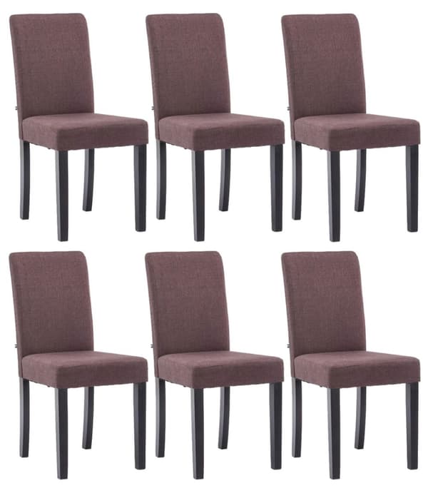 CLP Sæt med 6 spisebordsstole Ina Fabric