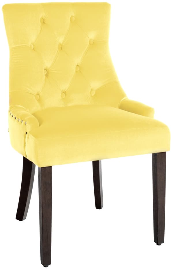 CLP Spisebordsstol Aberdeen Velvet gul-antik