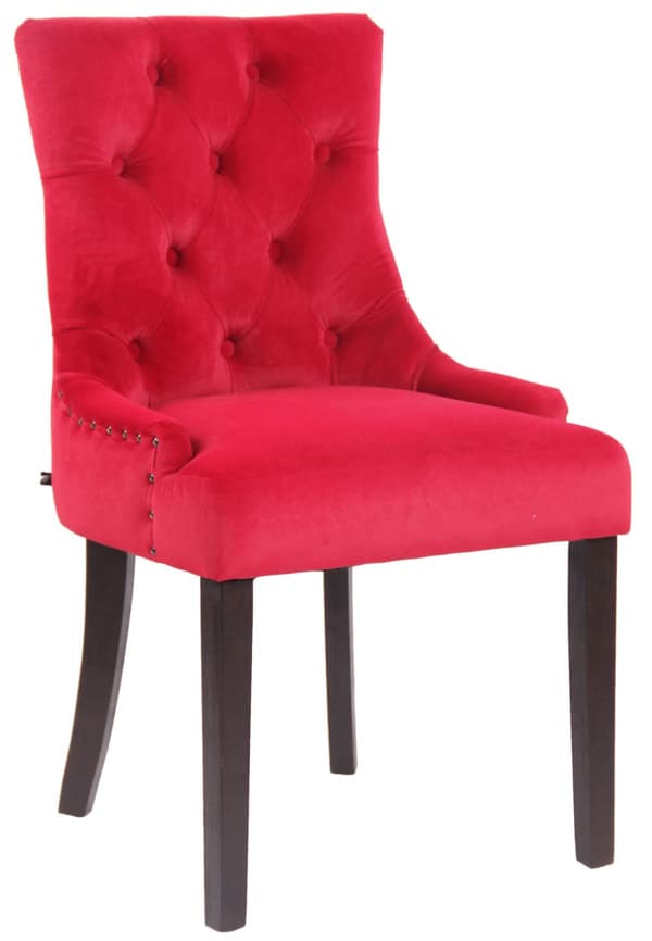 CLP Matstol Aberdeen Velvet röd-antik