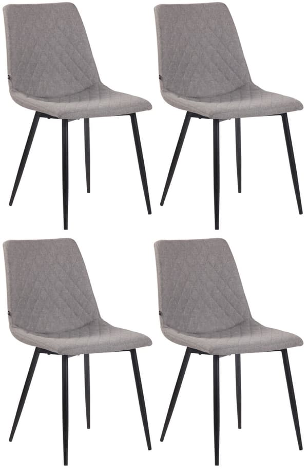 CLP Uppsättning av 4 matstolar Telde Fabric grå