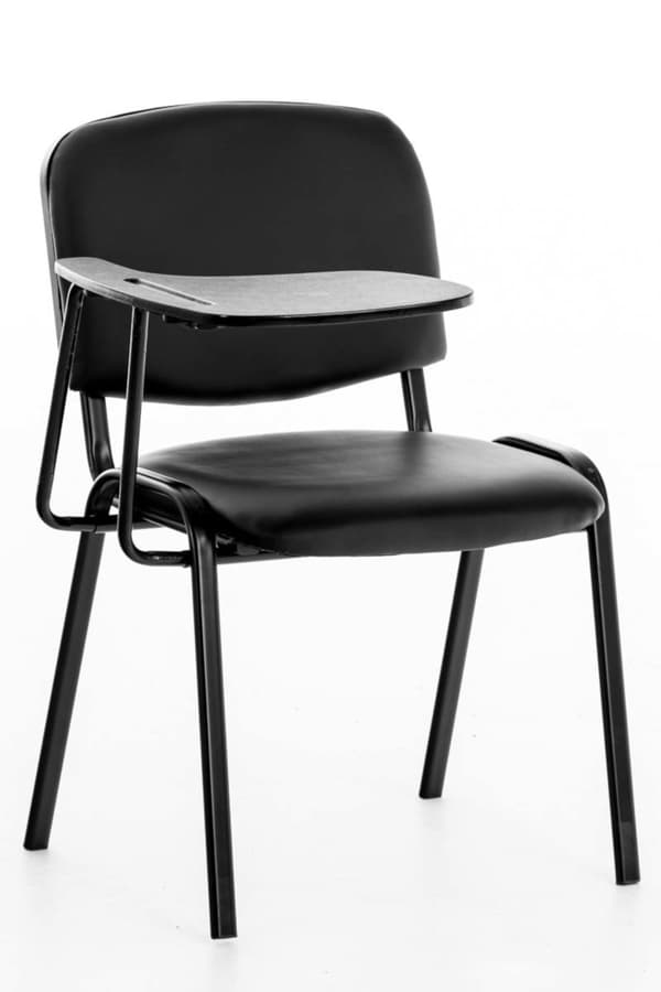 CLP Set med 4 stolar Ken med hopfällbart bord Konstläder