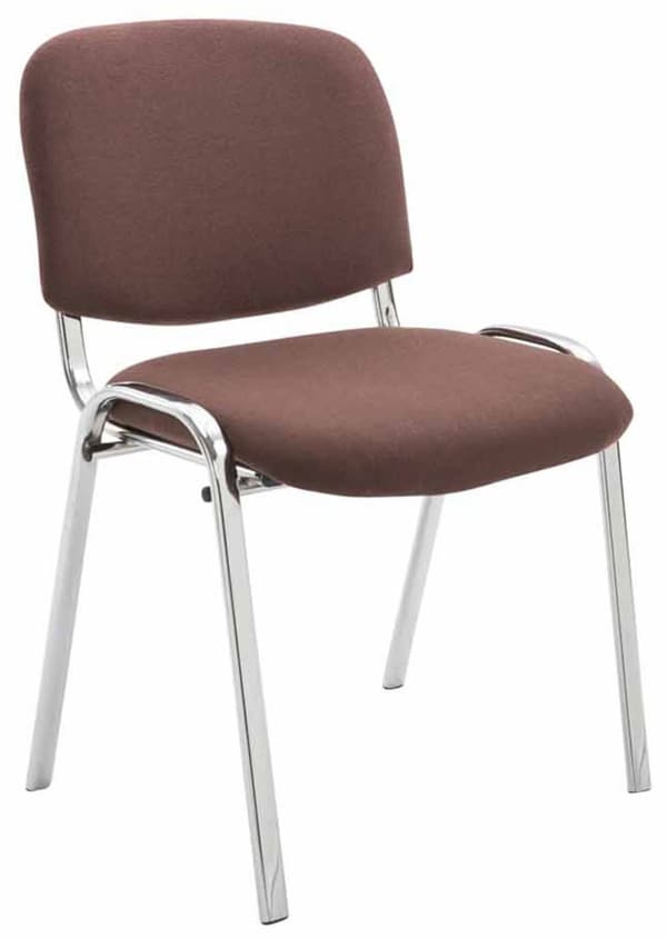 CLP Sæt med 4 stole Ken Chrome Fabric