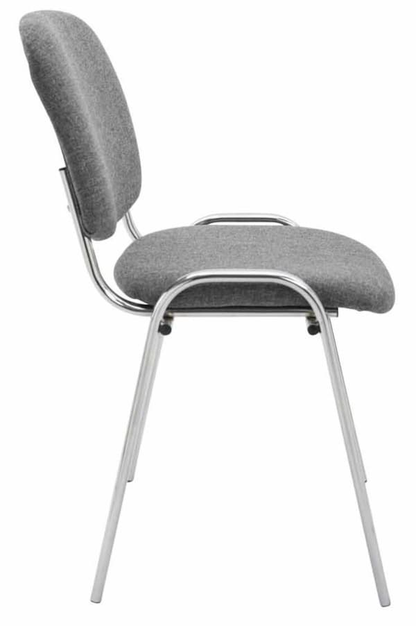 CLP Sæt med 4 stole Ken Chrome Fabric