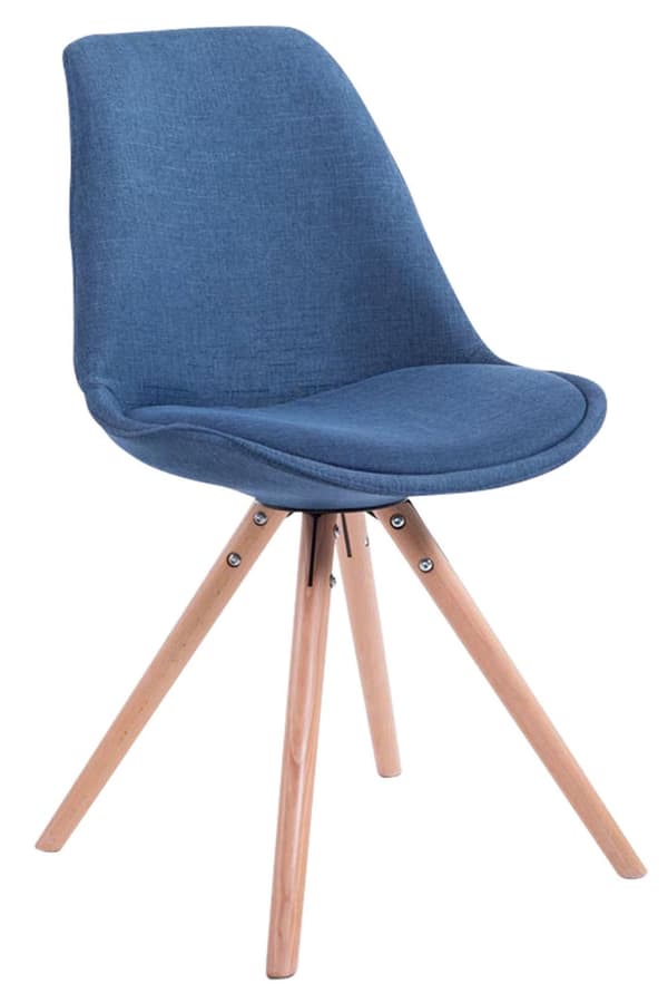 CLP Sæt med 4 besøgsstole Toulouse Fabric Round