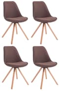 Miniatyrbild 1 av 6: CLP Set med 4 stolar för besökare Toulouse Fabric Round