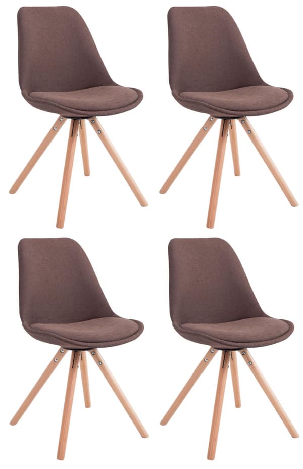 CLP Set med 4 stolar för besökare Toulouse Fabric Round