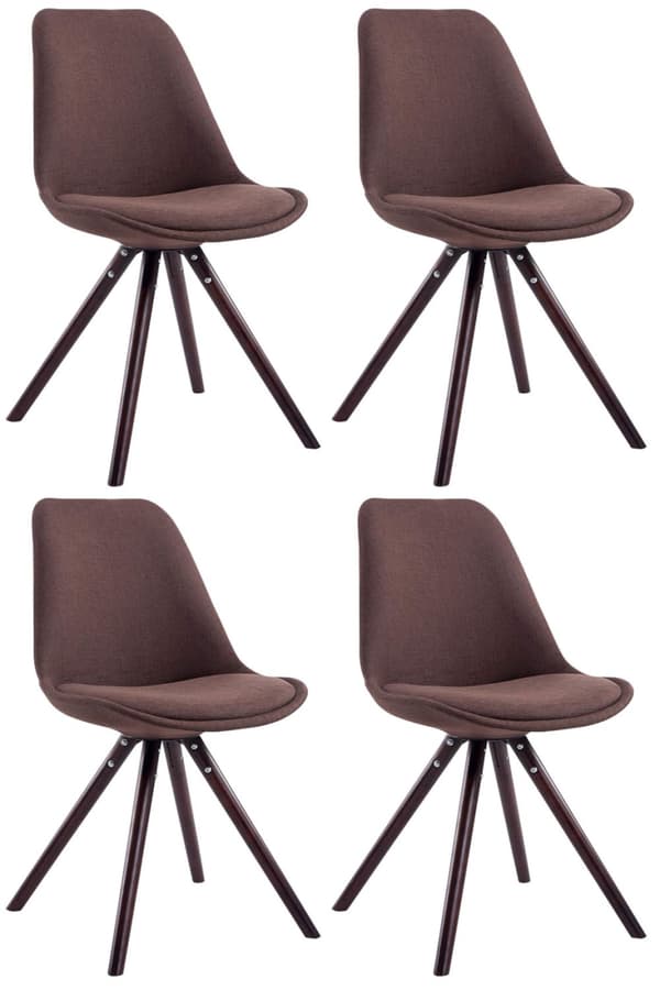 CLP Set med 4 stolar för besökare Toulouse Fabric Round