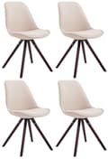 Miniatyrbild 1 av 6: CLP Set med 4 stolar för besökare Toulouse Fabric Round