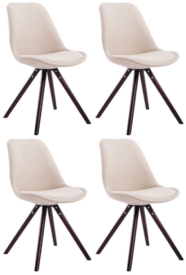 CLP Set med 4 stolar för besökare Toulouse Fabric Round