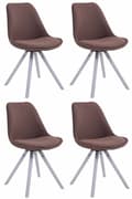 Miniatyrbild 1 av 5: CLP Set med 4 stolar för besökare Toulouse Fabric Round