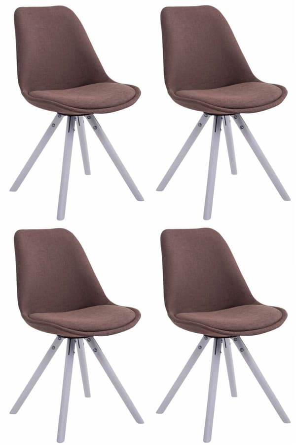 CLP Set med 4 stolar för besökare Toulouse Fabric Round