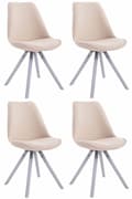 Miniatyrbild 2 av 8: CLP Set med 4 stolar för besökare Toulouse Fabric Round
