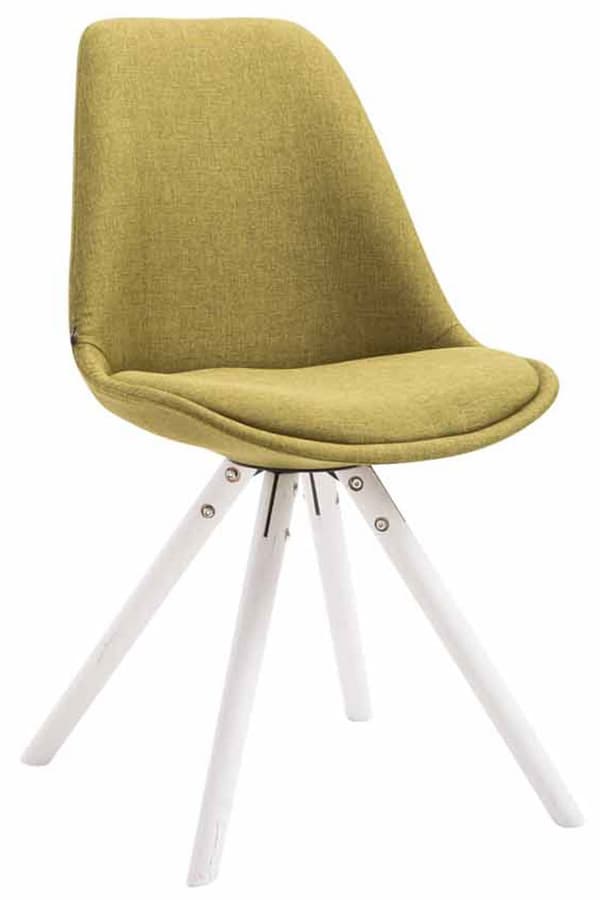 CLP Sæt med 4 besøgsstole Toulouse Fabric Round