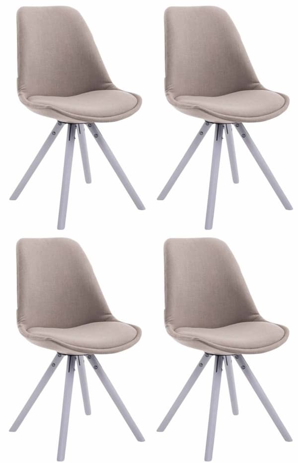 CLP Set med 4 stolar för besökare Toulouse Fabric Round