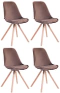 Miniatyrbillede 1 af 4: CLP Sæt med 4 stole Toulouse Velvet Round